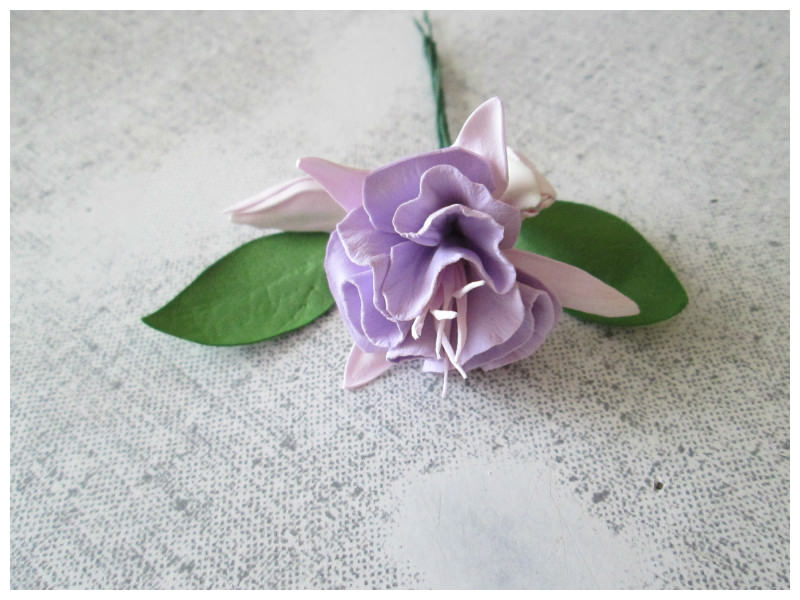 Мастер-класс, цветок из фоамирана - фуксия, фото пошаговое