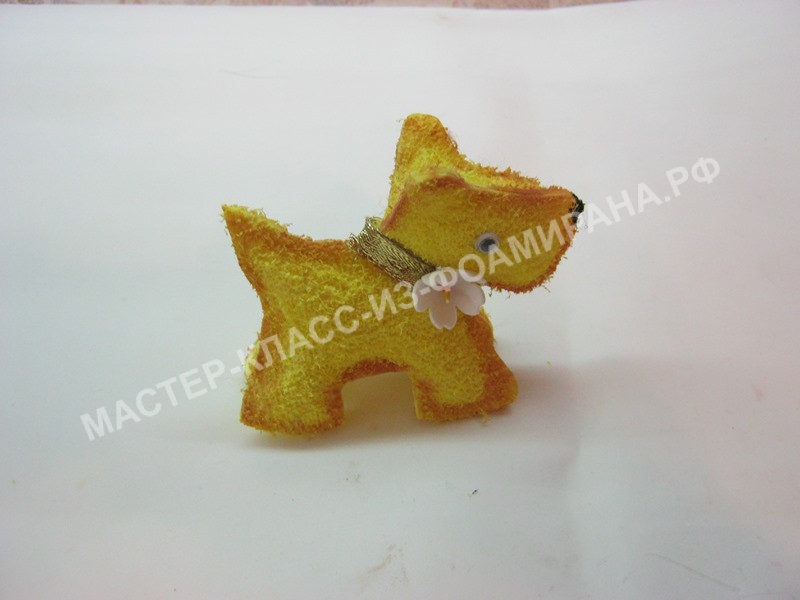 Мастер-класс символ Нового года,желтая собака,пошаговое фото