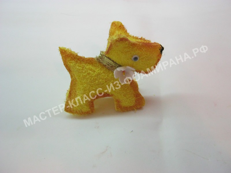 символ Нового года желтая собака,мастер-класс пошаговое фото