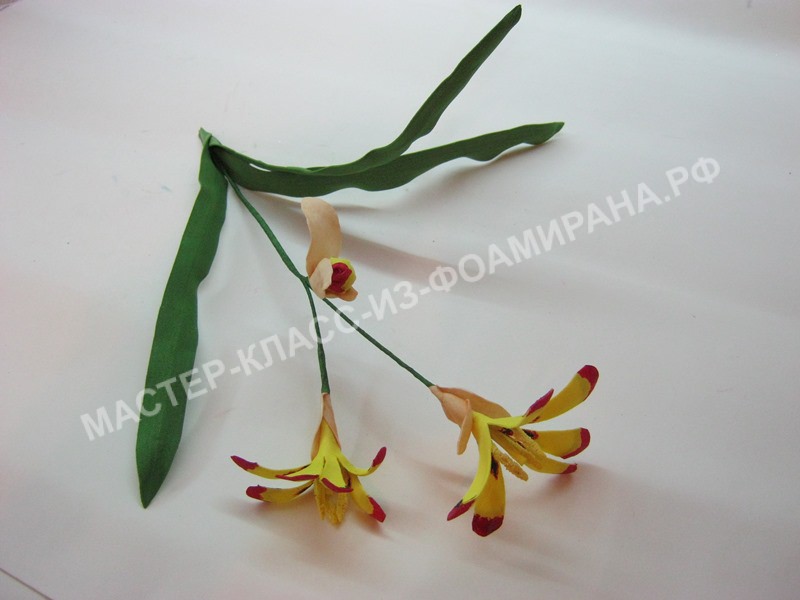 мастер -класс простые цветы из фоамирана,пошаговое фото