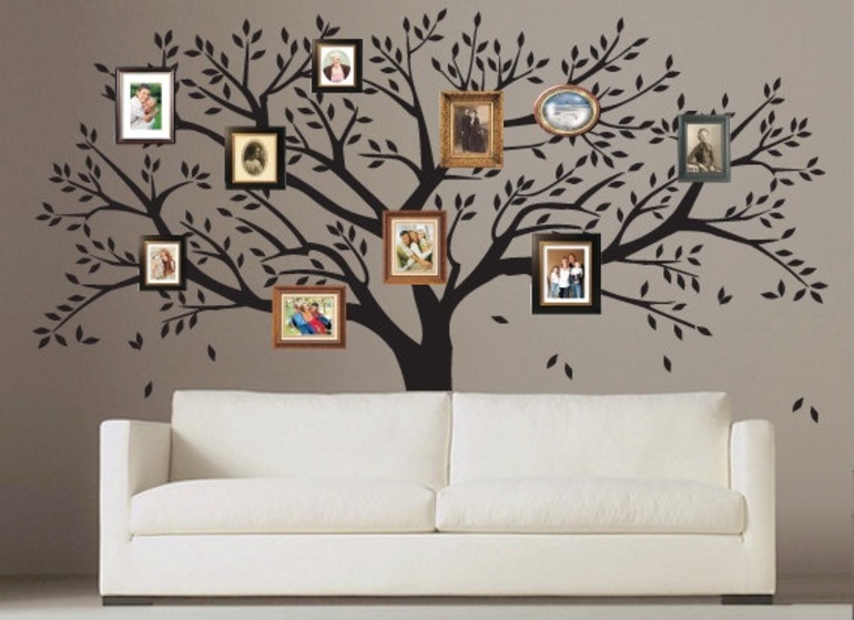 Семейное древо удивите гостей принтом на стене
