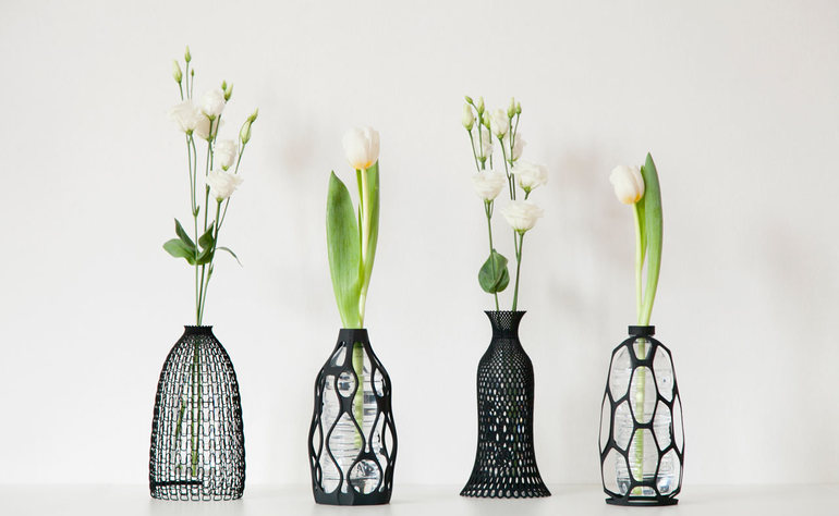 Дизайнерские вазы из пластиковой бутылки