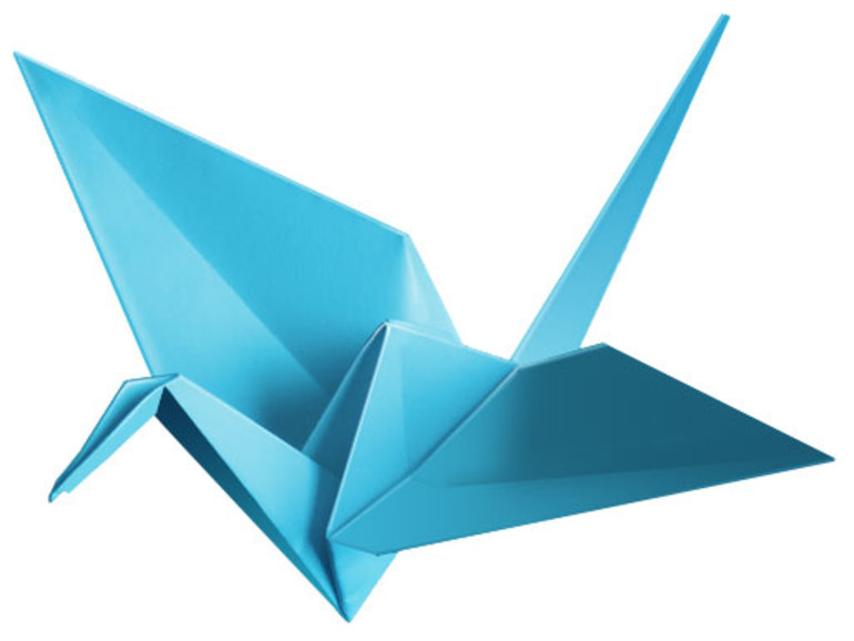 Оригами птица счастья