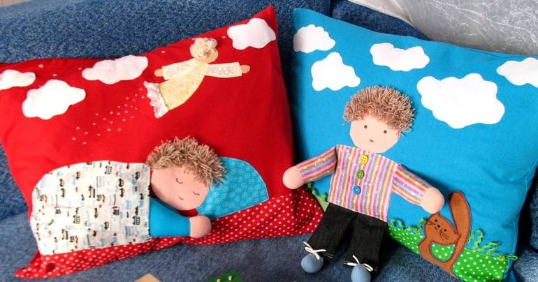 Как сделать мультяшную подушку для мальчика своими руками
