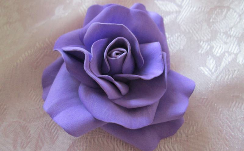 Роза из зефирного фоамирана (фото)