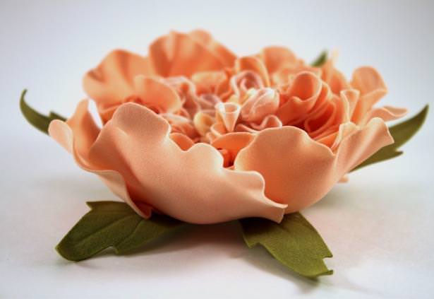 Пионовидная роза из фоамирана, МК, фото