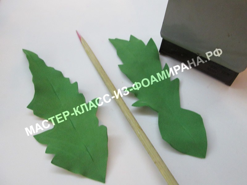 Листья одуванчика из фоамирана, фото