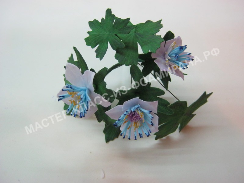 Мастер-класс простые цветы из фоамирана,пошаговое фото
